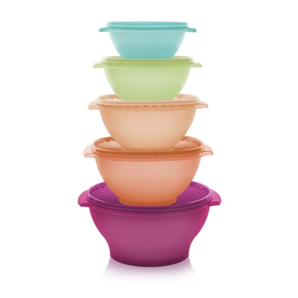New Tupperware 5 PC Servalier Bowl Set